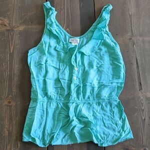 Kirra summer flowy tank top sea green large